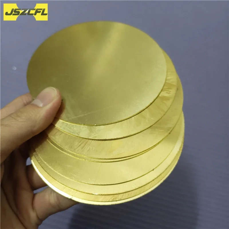 1pc H62 Brass Metal Round Sheet Plate 80x80mm Thick 0.5/0.8/1/1.5/2mm Thin Sheet Foil Plate Shim Circular Plate