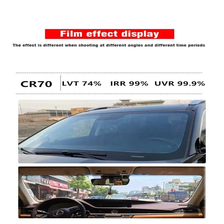 3M quality high clear 70% vlt windshield heat reflective plastic nano ceramic window tint film