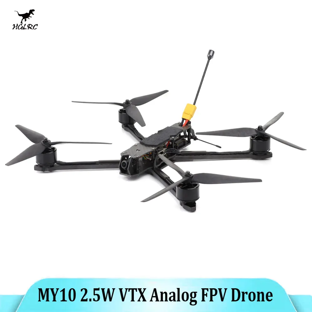 

HGLRC MY10 FPV Drone Long Range Analog Quadcopter - F405 60A 5.8G 2.5W VTX 3215 900KV 6S LiPo