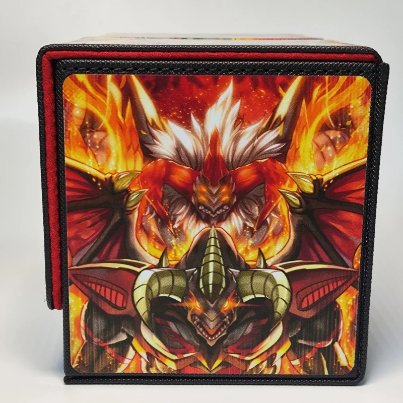 Yu-Gi-Oh Card Case Red Dragon Archfiend Tcg Diy Leather Ultra-Large Capacity Action Toy Figure Anime Game Collection Storage Box