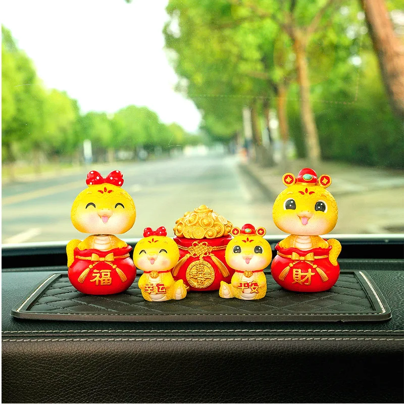 Chinese Spring Festival Money Tree God Feng Shui Lucky Fortune Miniature 2025 Snake Year Home Decorating Desktop Car Ornaments