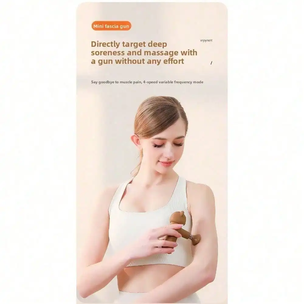 Mini Muscle Massage Gun For Men Women Home Gym Muscle Relief 1PC Birthday Gift Low Noise Portable Deep Tissue Fascia Massager Relieve fatigue in the neck and back Office Business Trip Gym Holiday gifts, weekend, travel