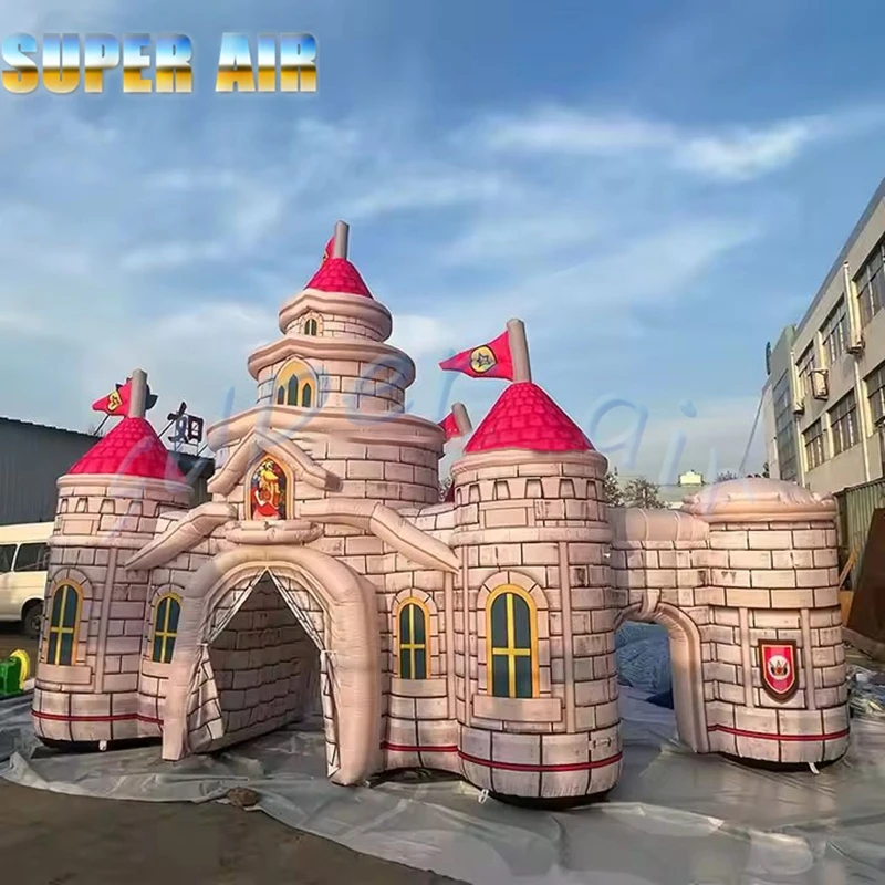Castillo inflable de tela Oxford de gran oferta para decoración de fondo