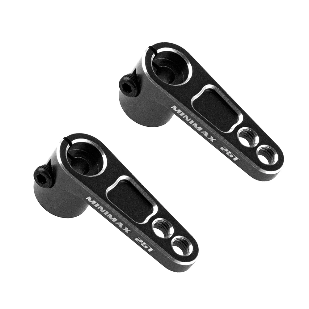 AS96 2Pcs Metal 25T Servo Horn Servo Arm Compatible with Futaba Savox Power HD Servo for 1/8 1/10 RC Off-Road Drift Car,2