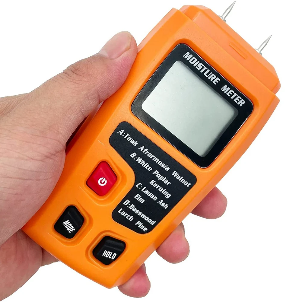 Digital Wood Moisture Meter Wood Humidity Tester Hygrometer Timber Damp Detector Large LCD Display