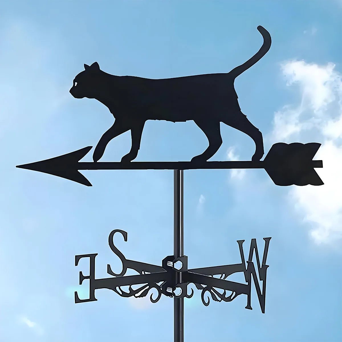 

Black Weathervane Metal Animal Weather Vane, Wind Vanes Signs, Farmhouse Garden Barn Outdoor Courtyard Roof Enclosure Decoration