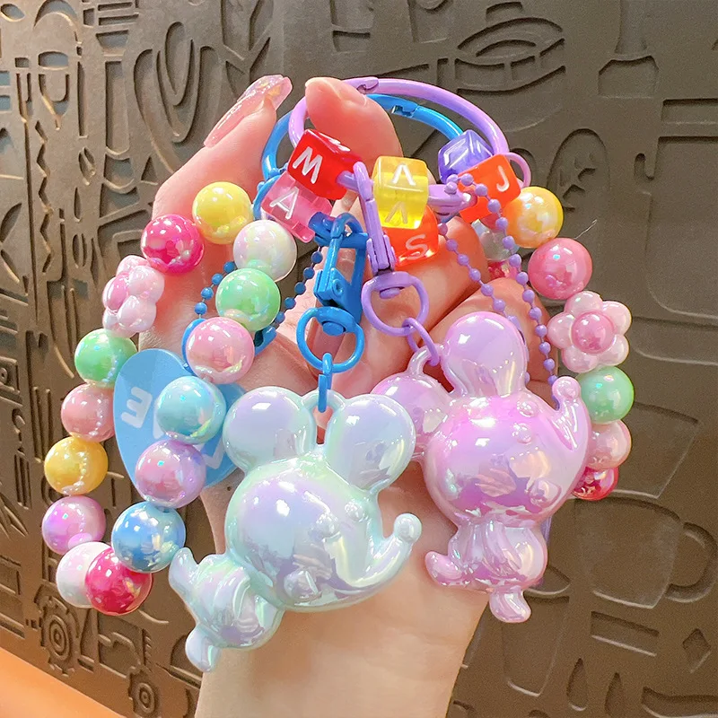 

Kawaii Little Mouse Animation Keychain, Acrylic Color Beaded Mobile Phone Chain, Bag Pendant, Exquisite Decorations, Gifts.