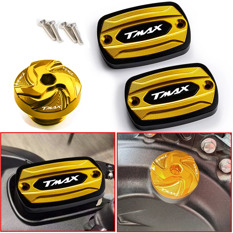 For YAMAHA TMAX 530 SX DX T-Max 500 TMAX 500 560 TECH Max TMAX Front Brake Fluid Brake Tank Cap and Filler Cap Accessories