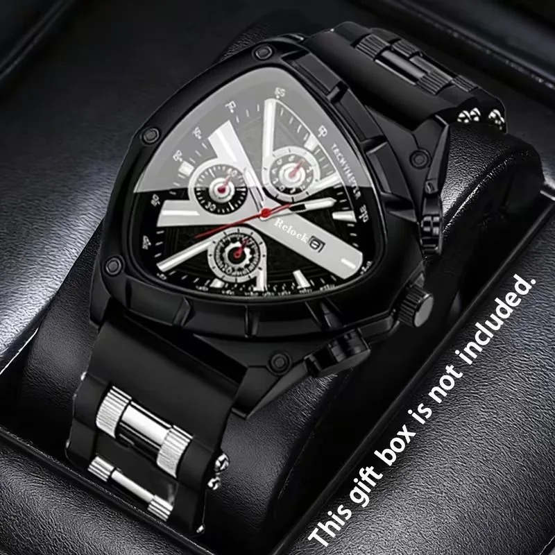 Men's Luxury Quartz Watch with Silicone Strap - Quartz Movement, Perfect for Daily Wear and Holiday Gifts. (Excluding Box)