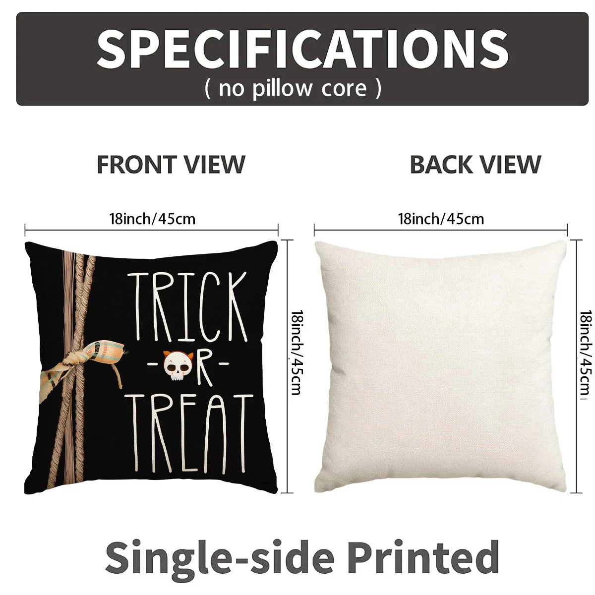 1/4pcs Halloween Happy Pillow Cover, Horror Ghost Pumpkin Cushion Cover, Suitable for bedroom, living room, sofa decoration
