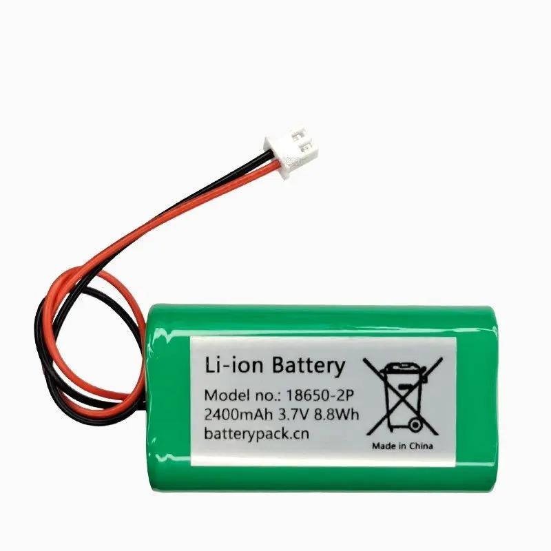 3.7v 2400mAh 18650-2P Rechargeable Lithium Ion Battery Pack