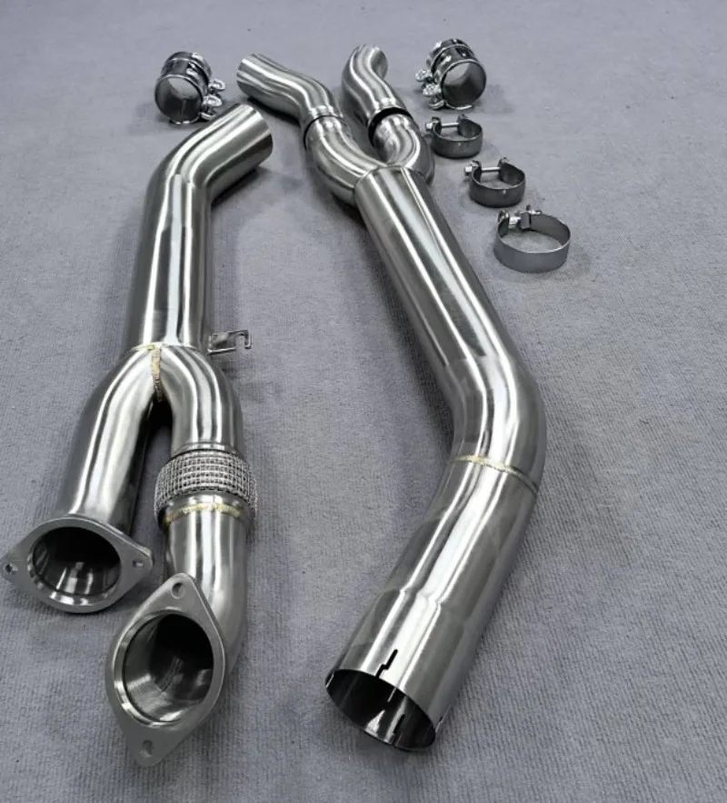 Single Midpipe with Brace for G80 G82 G83 M3 M4 S58 Single Midpipe