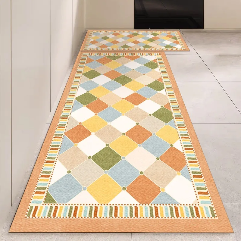 American Dopamine PVC Leather Rug Waterproof Oil-proof Stain-resistant Kitchen Carpet Large Area Non-slip Floor Mats Alfombra 러그