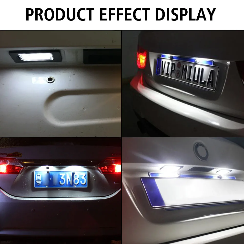 Car License Number Plate Lights 2Pcs License Plate Light For NISSAN Serena C27 18SMD LED Auto Accessories image 6