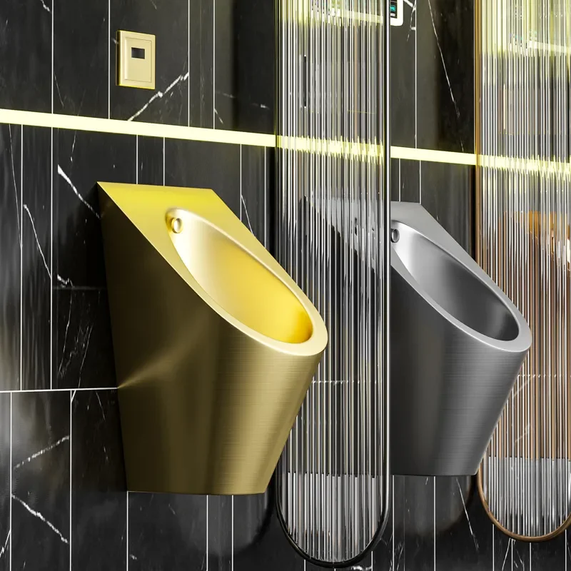 304 Stainless Steel Wall Mounted Urinal for Public Restroom KTV Bar Commercial Bathroom Fixture Durable Sanitary Ware