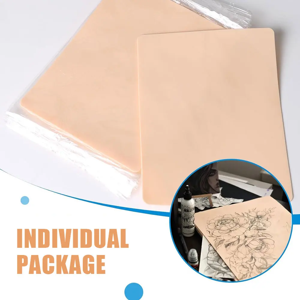 A4 حجم كبير الوشم ممارسة الجلد فارغة مزدوجة الجانبين وهمية الجلد الوشم التدريب الجلد لملحقات الوشم ماكياج دائم