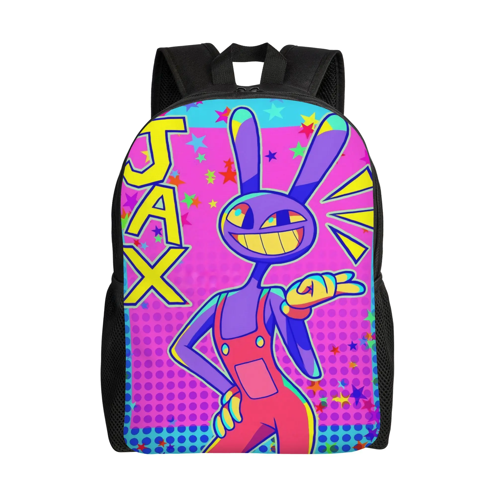 Jax Cartoon Digitals Circus Purple Rabbit Cool Backpack with Pocket Student  Daypack for Men Women Laptop Shoulder Bag