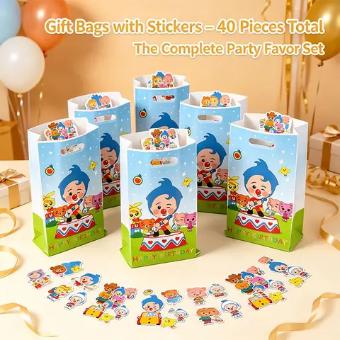 Cartoon  Clown Characters Gift Bags Stickers Combination Set for Durable Disposable Premium Birthday Party Favorite Gifts