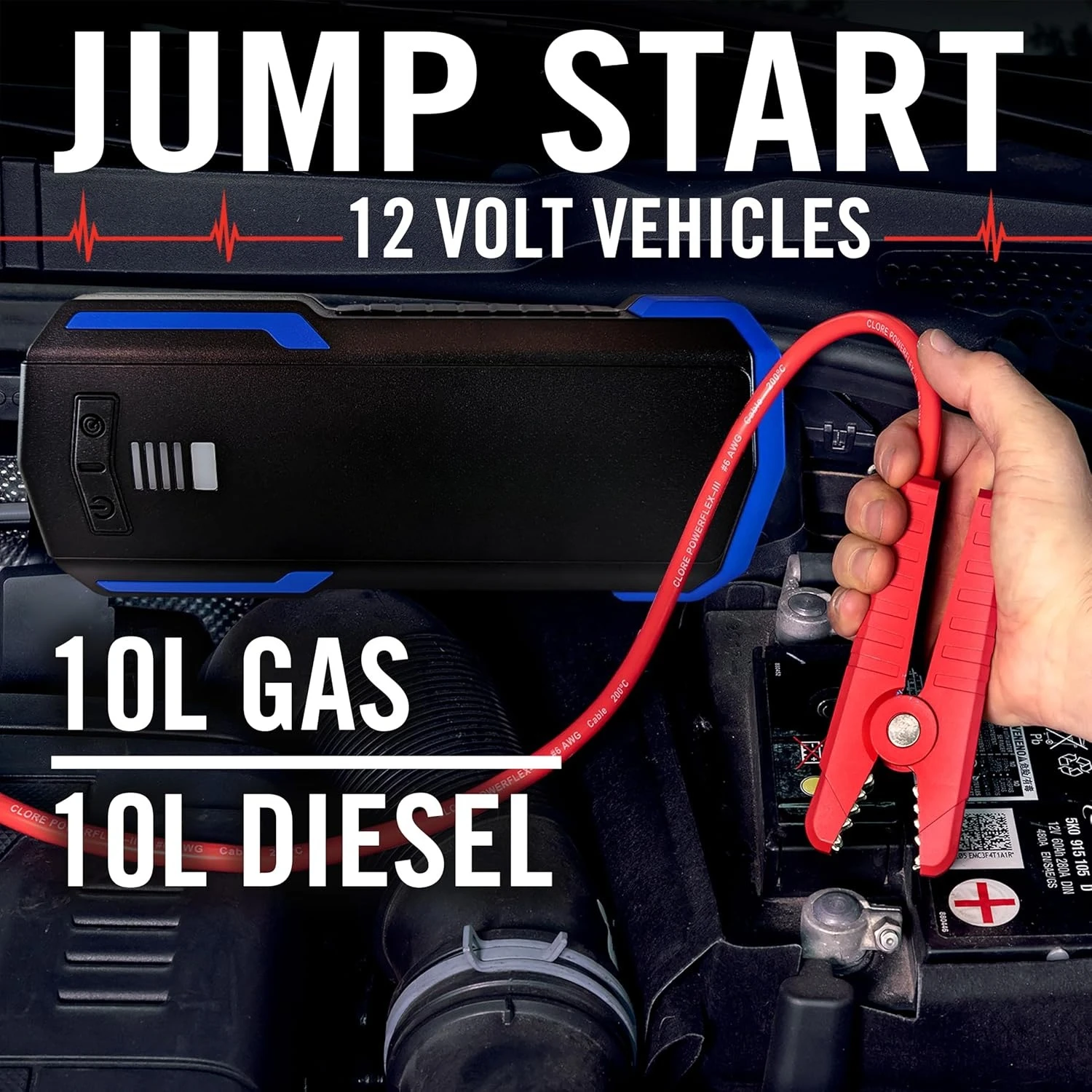 

JNC345 Jump-N-Carry 3000A 12 Volt Lithium Jump Starter for up to 10.0-Liter and 10.0-Liter Diesel Engines·Free Shipping