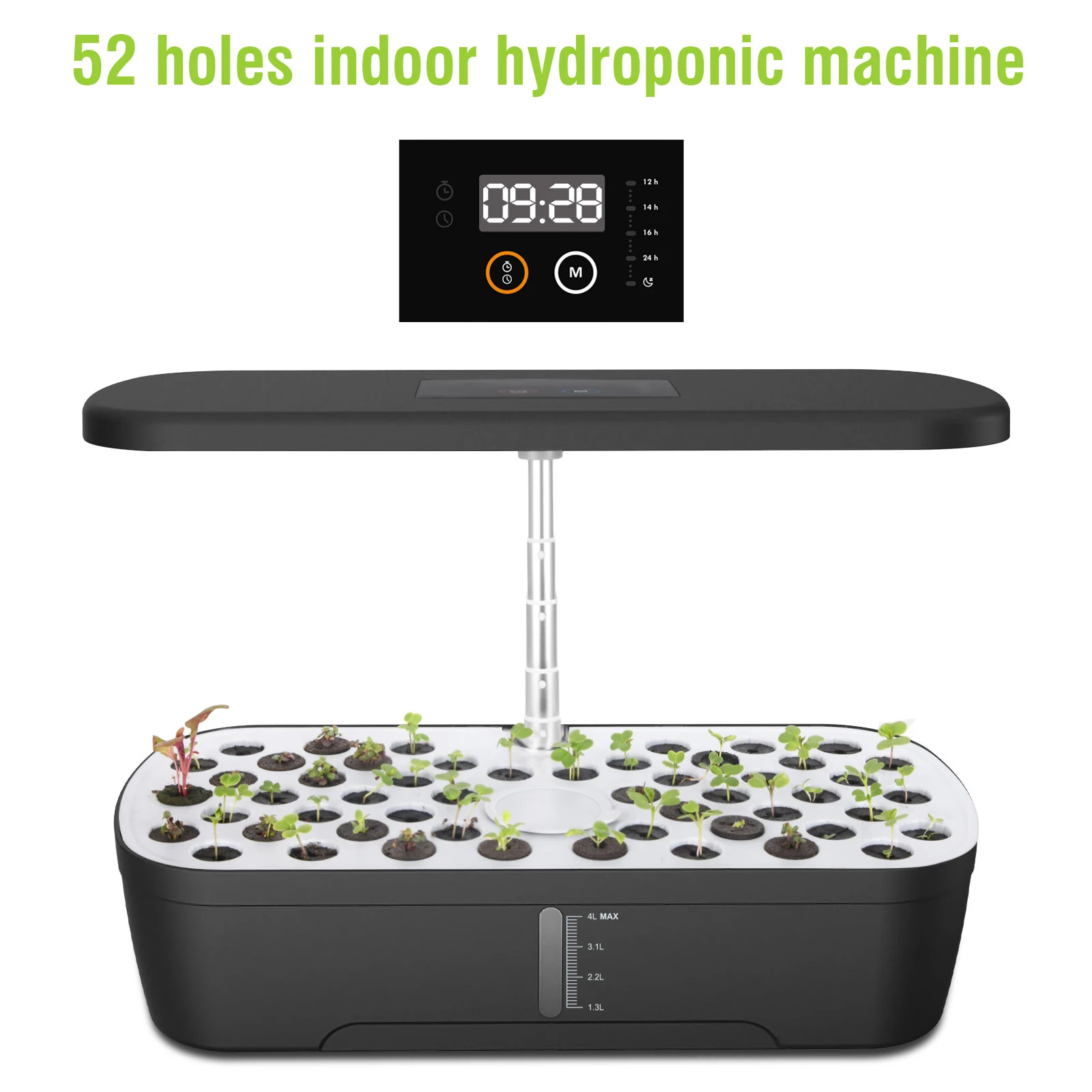 52 Pods Hydroponic Growing System Kit with LED Grow Light, Indoor Smart Garden Planter for Herbs Vegetables Home Gardening