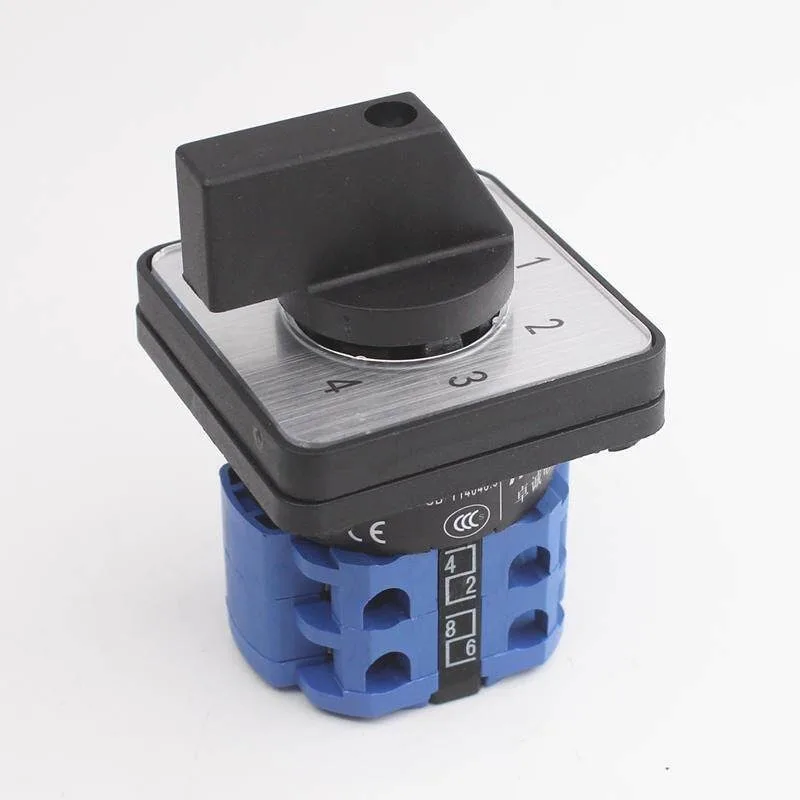 

LW26-20/4 Panel Mount 20A 660V 4 Poles 4 Position Control Motor Circuit Universal Changeover Rotary Cam Switch