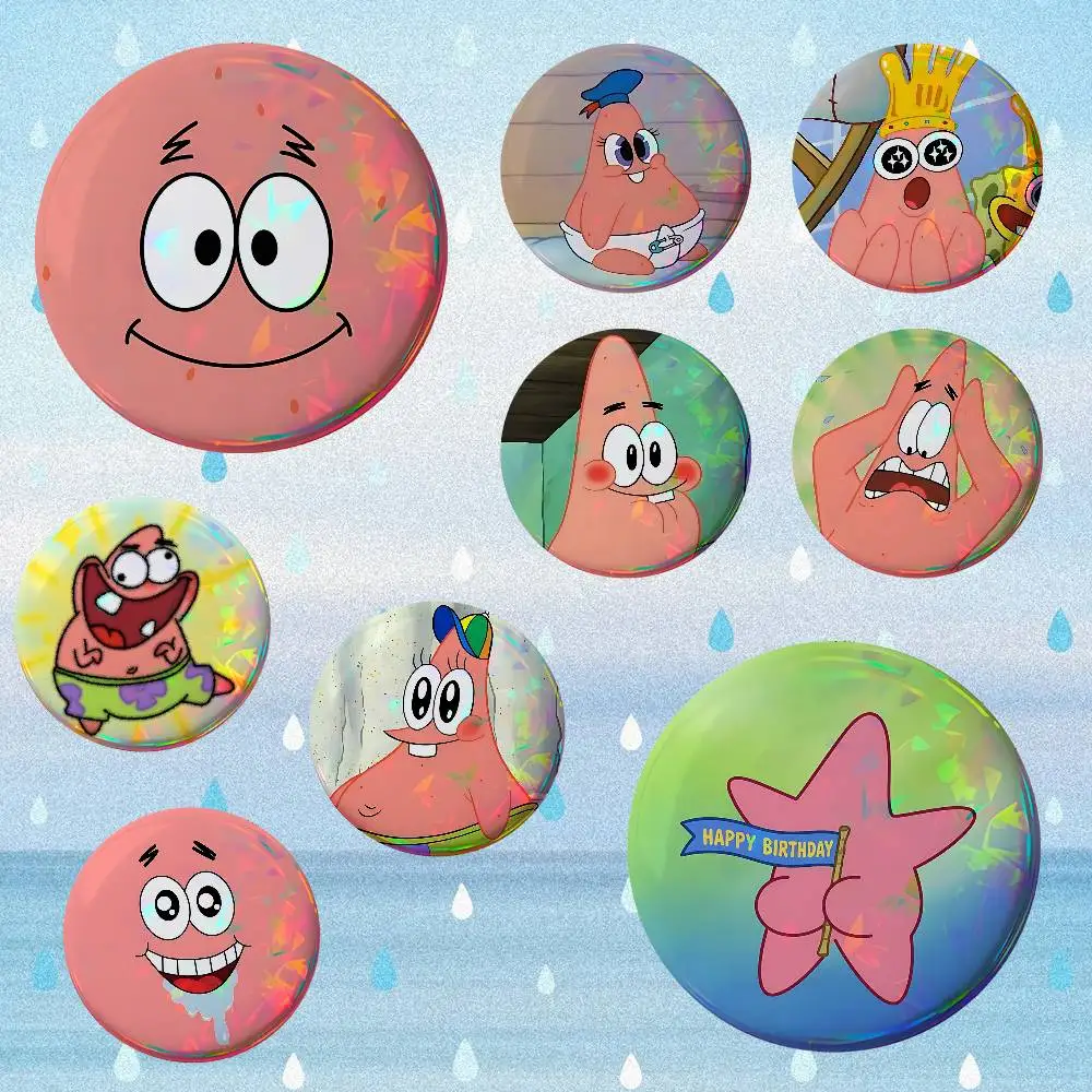 Patricks Star Badges Tinplate Soft Button Pin Brooch Metal Badge Custom Jewelry Accessories Hat Bag Lapel
