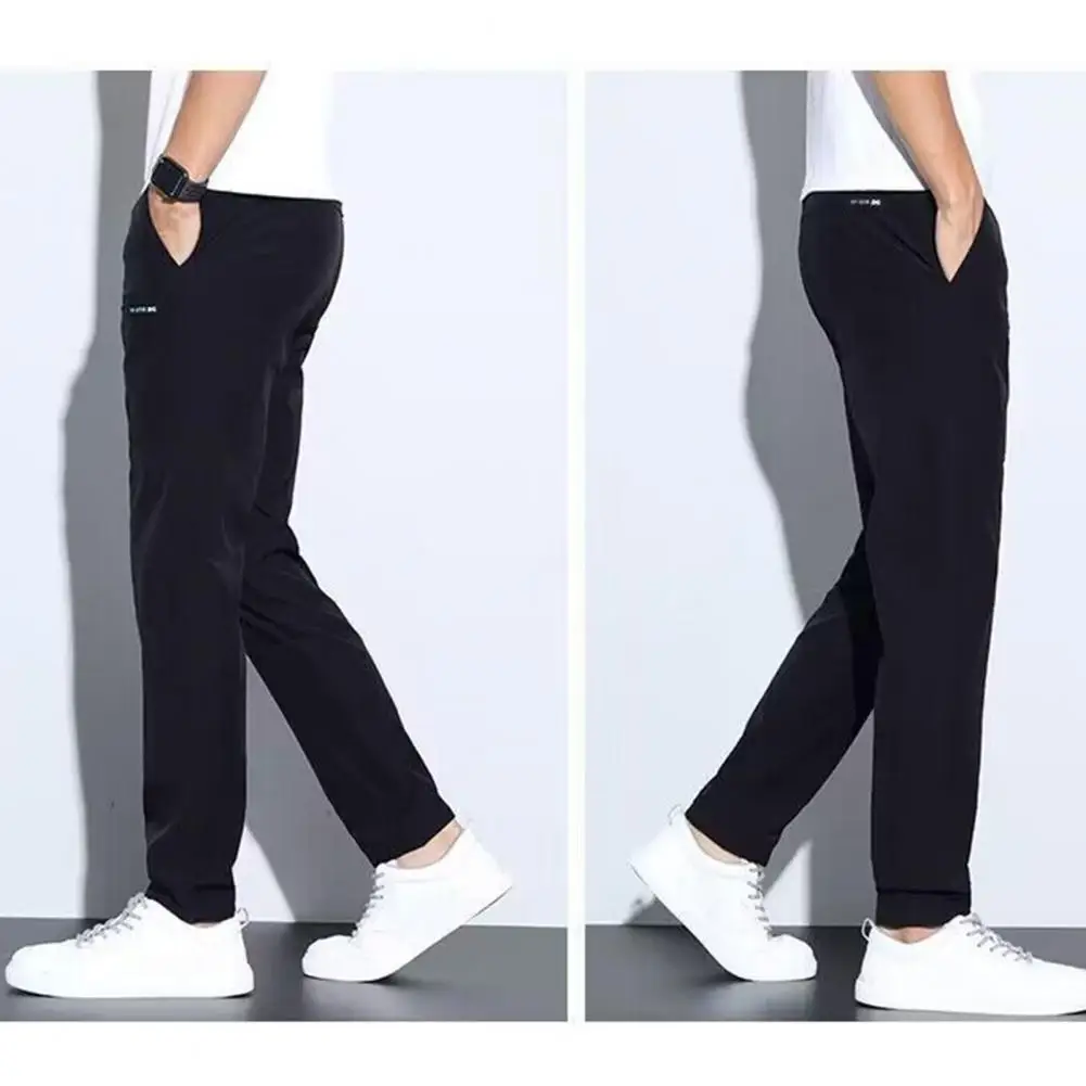 

Stylish Men Trousers High Waist Men's Casual Pants with Reinforced Pockets for Business Vacation Soft for Work for Spring