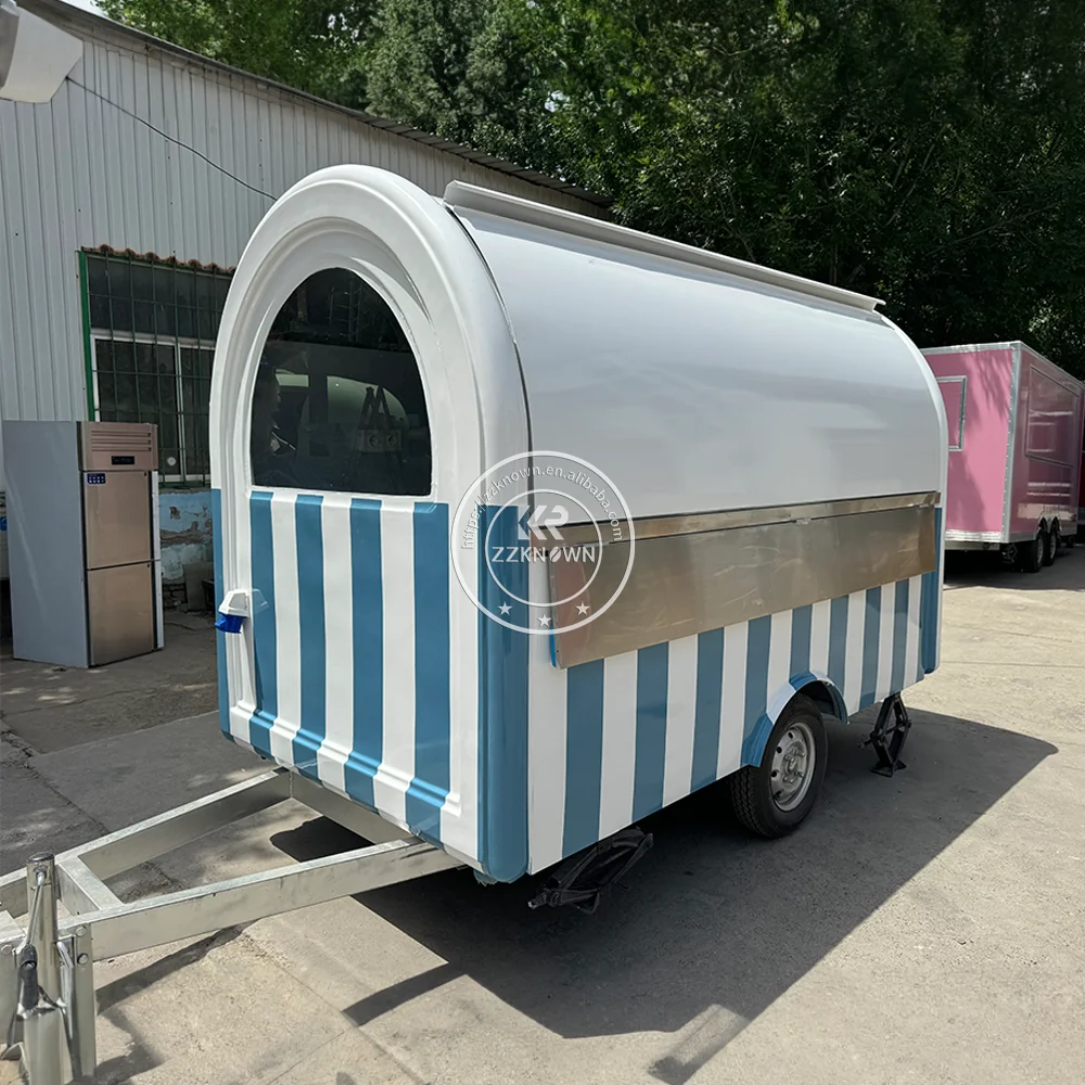 이동식 푸드트럭 완비된 노점 핫도그 카트 푸드밴 아이스크림 스낵 카트 맞춤형 커피 바베큐 푸드 트레일러 판매