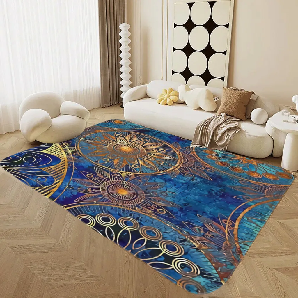 

African artwork apron Living Room Rug Carpet Flannel Slip Mat Aesthetic Room Decoration