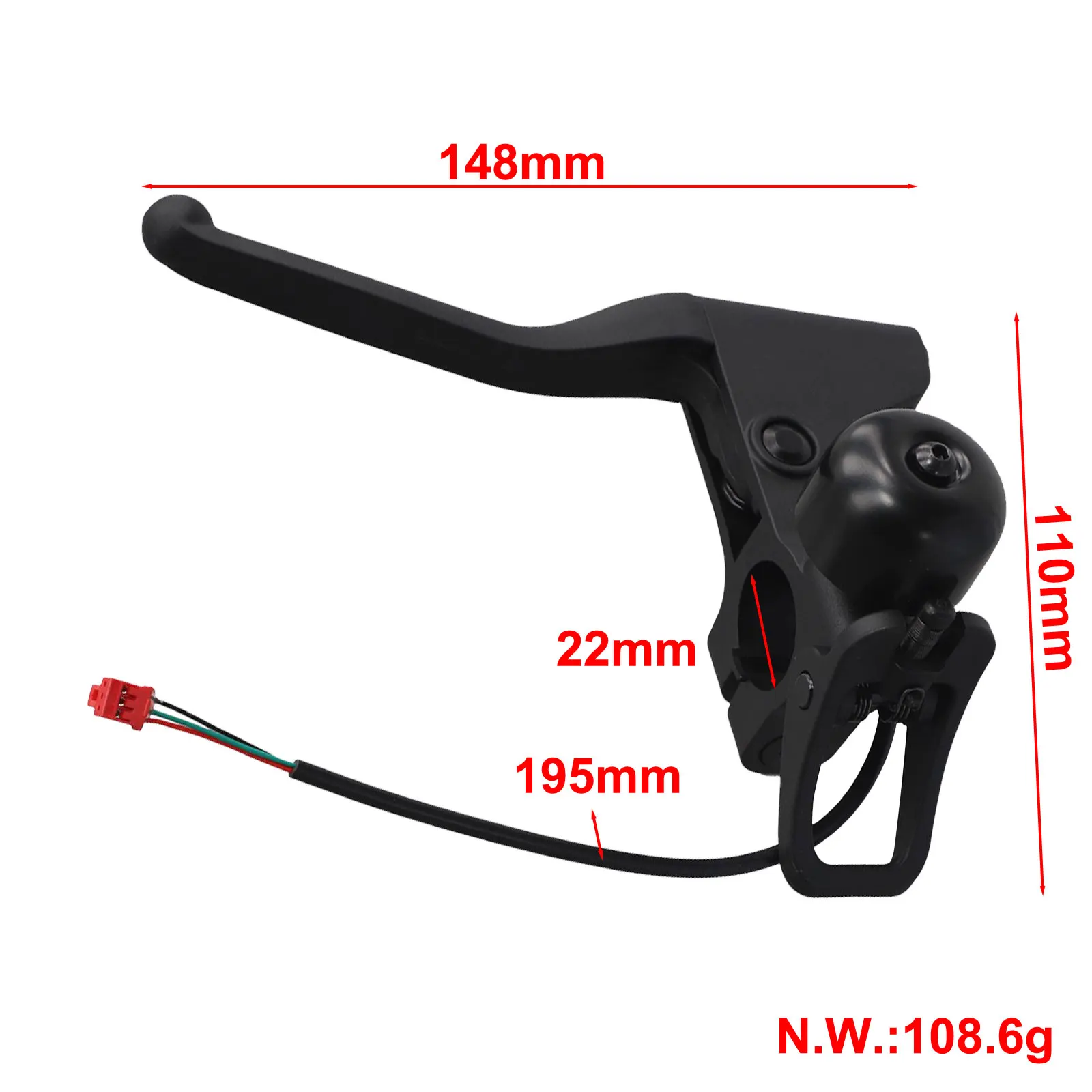 

Замена и ремонт тормозной ручки Тормозная ручка с колокольчиком 108,6 г Весовая линия Длина 195 мм Долговечное использование для Xiaomi Lite