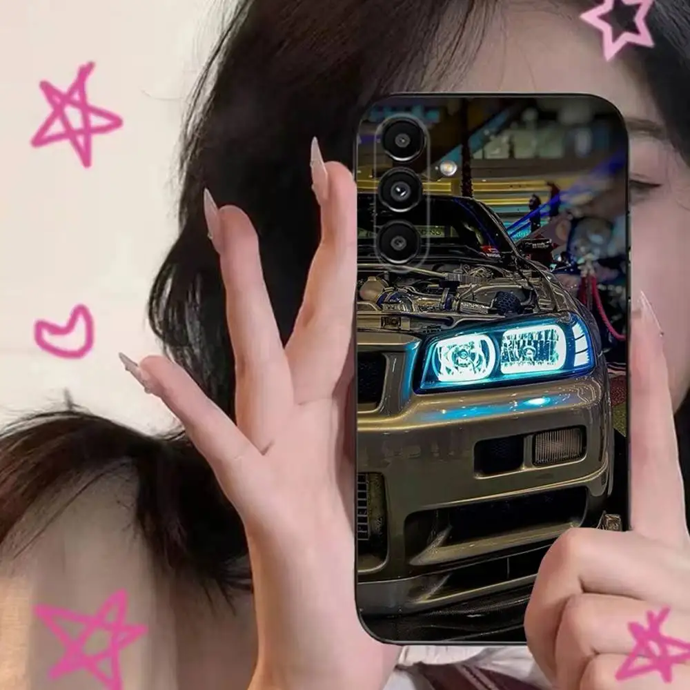 حافظة هاتف F-Fasts and F-Furious R34 لهاتف سامسونج S24,S21,S22,S23,S30,Ultra,S20,Plus,Fe,Lite,Note,10,9,5G غطاء ناعم أسود