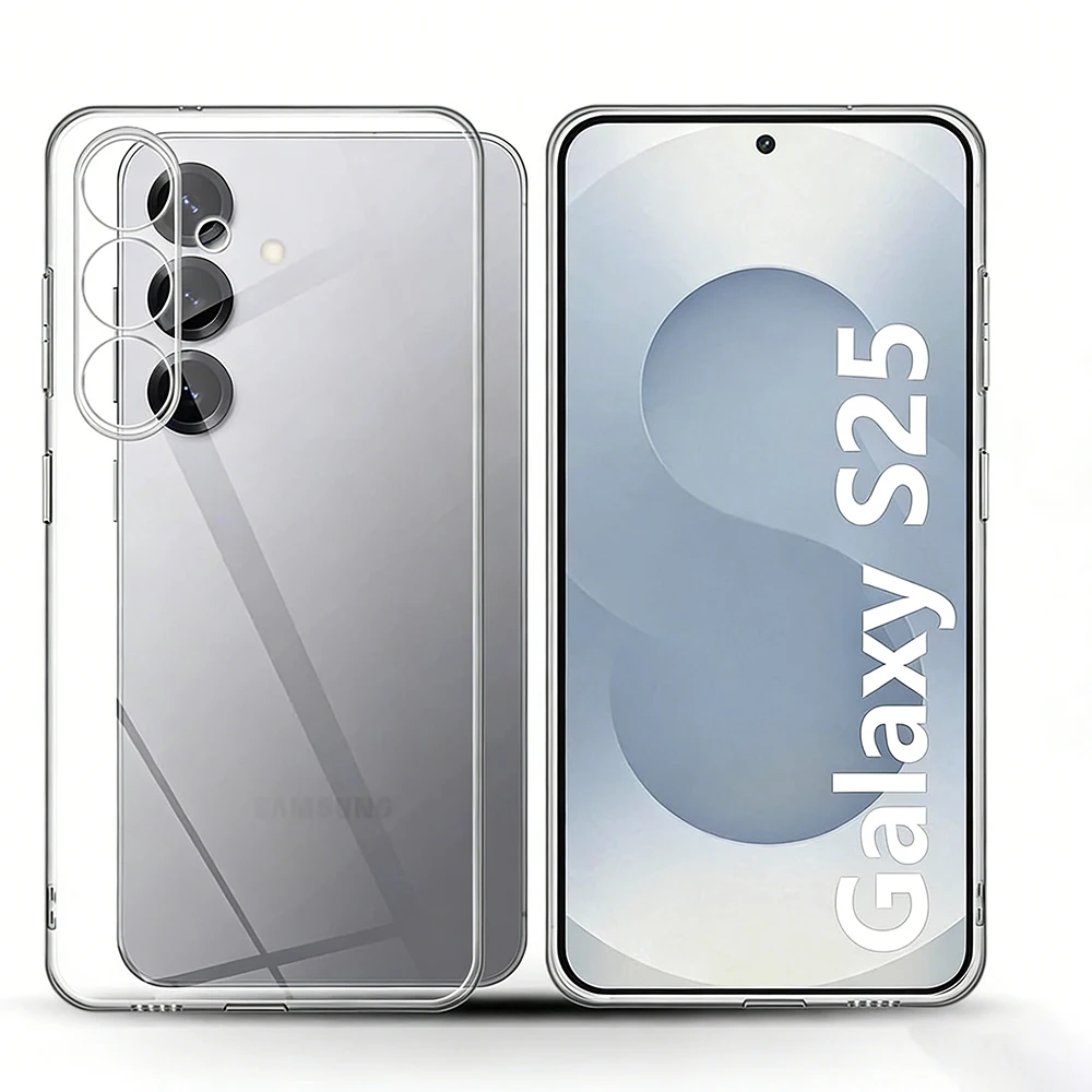 S26Ultra Soft Case For Samsung Galaxy S26 S25 Edge S24 S23 FE Ultra Plus Ultra-Thin Silicone Clear Transparent Back Cover Shell