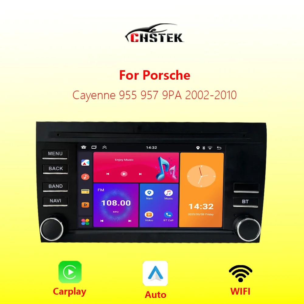 Car Radio Stereo Carplay For Porsche Cayenne 9PA 955 957 2002-2010 Android Auto Navigator Bluetooth WIFI Multimedia Audio CHSTEK