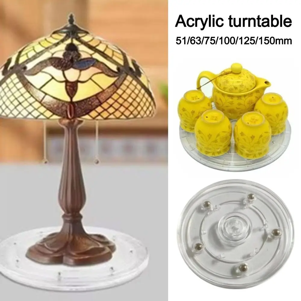 360Rotating Acrylic Turntable Display Stand Transparent Round Base Swivel Plates Transparent Round Base Susan Jewelry Decoration