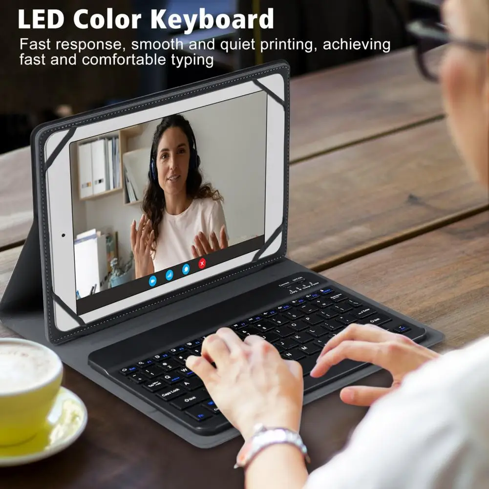 경량 태블릿 키보드 케이스, 다채로운 무선 블루투스 키보드 보호 케이스, 9 11 인치 Ios 태블릿 백라이트용