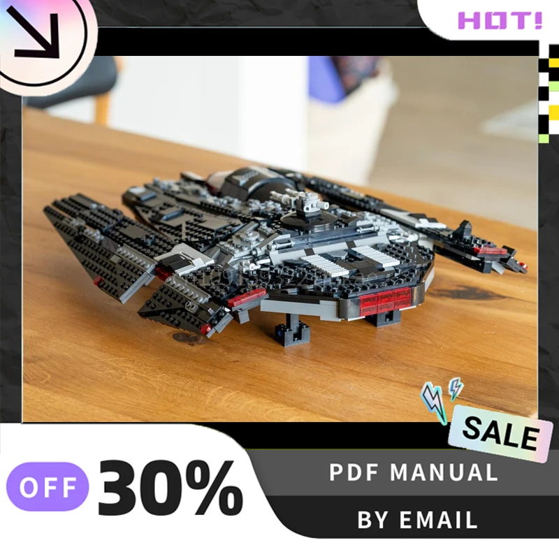 [1054PCS] 맞춤형 MOC Dark Fondor Haulcraft 크리 에이 티브 빌딩 블록 세트 STEM 장난감 DIY 건설 모델 키트 생일 선물