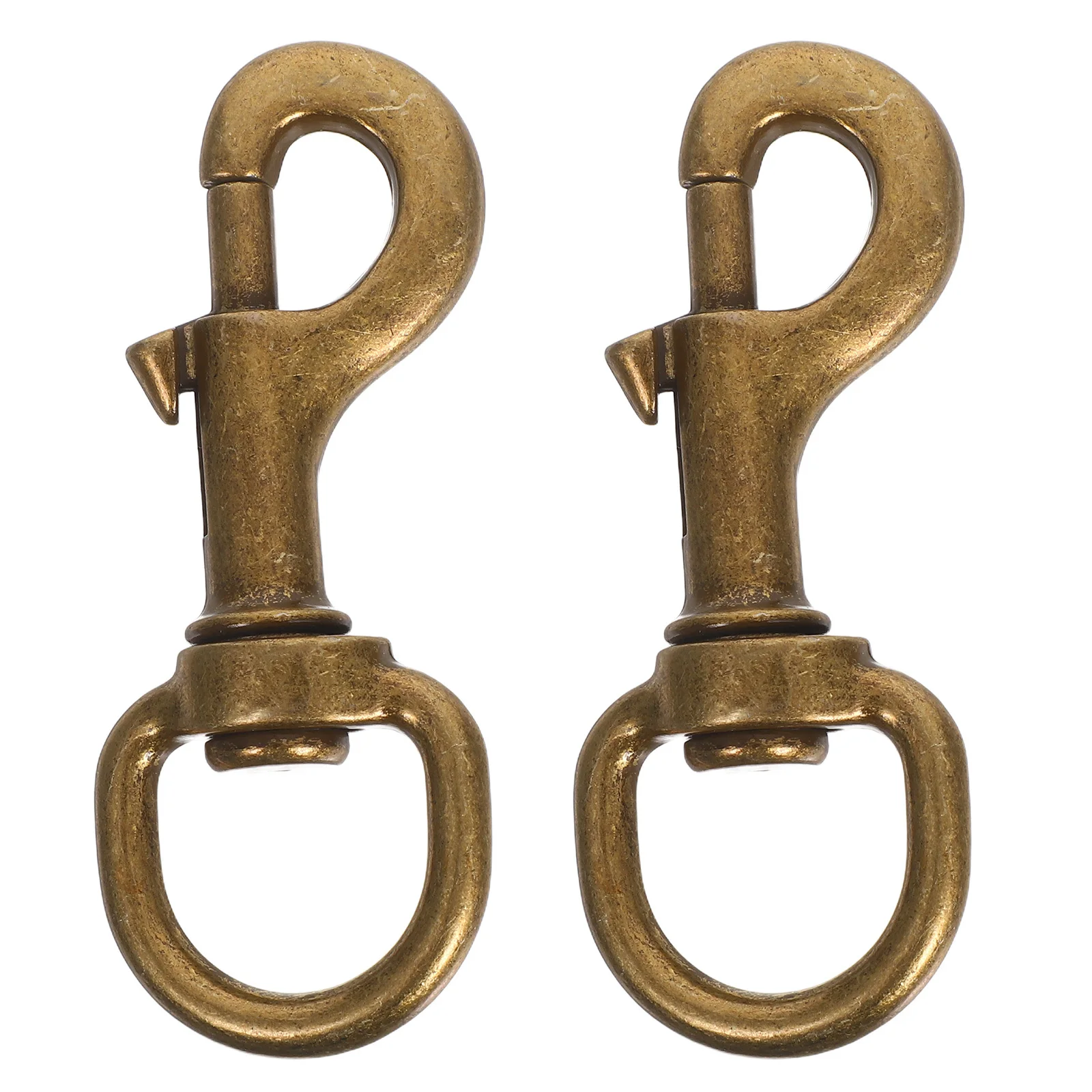 

2 Pcs Leash Bronze Replacement Dog Clip Training Pet Supplies Hook with Swivel Joint Traction Rope Buckle Collar Hooks