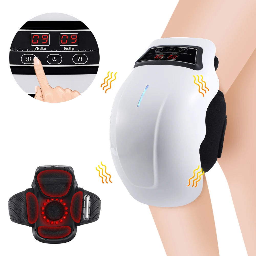 Smart Hot Compress Knee Relaxing Massager Kneecap Treasure Laser Infrared Elbow Shoulder Massager Relive Joint Pain Stiffness