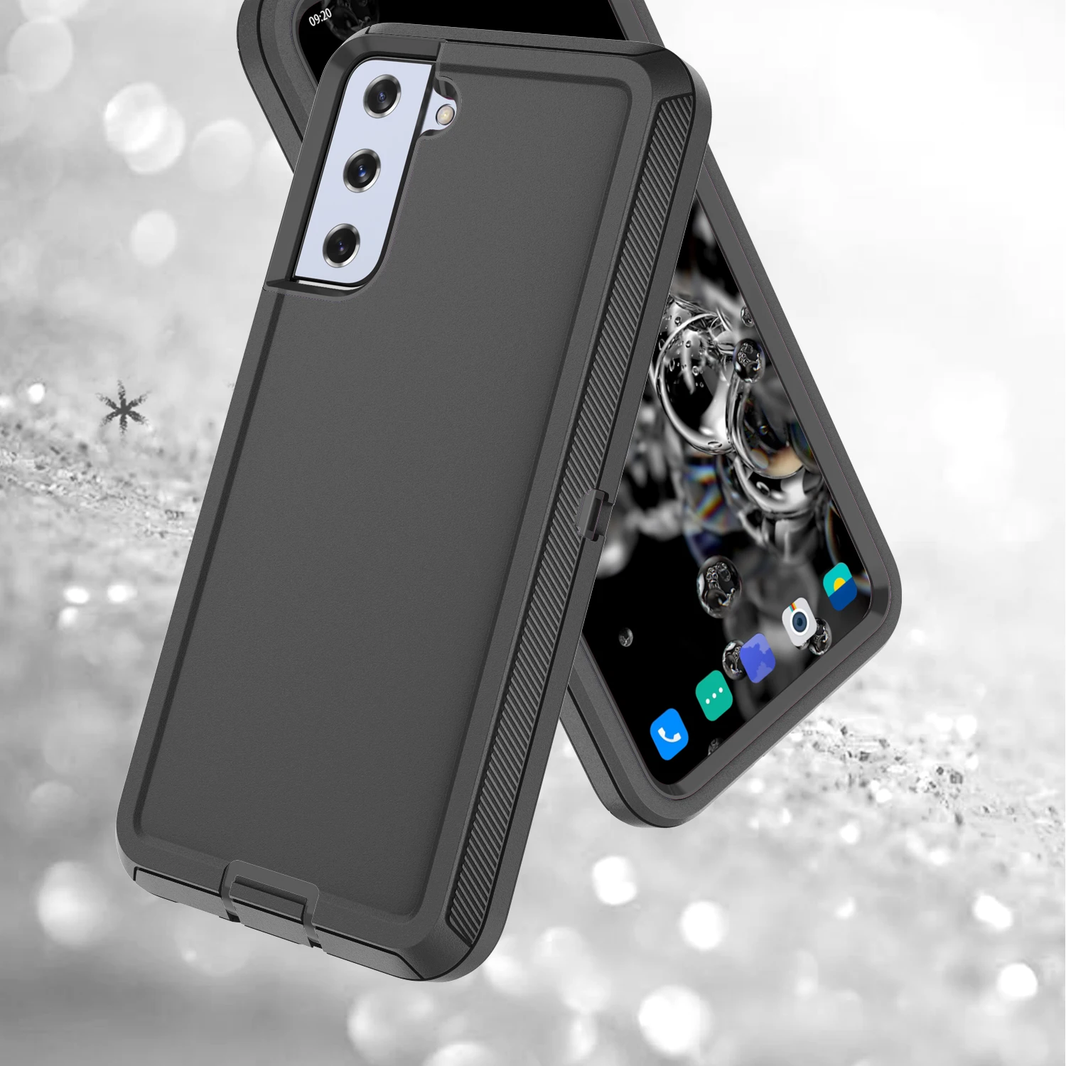 Armadura suporte caso de telefone para samsung s23 ultra s22 s10 s21 s20 fe híbrido pc tpu à prova de choque defensor para galaxy note 10 20 plus