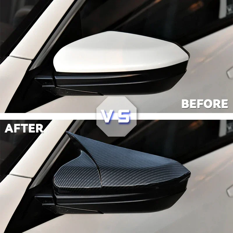 Side Rearview Mirror Caps Black Wing Mirror Cover Fit For Honda Civic 10th 2016 2017 2018