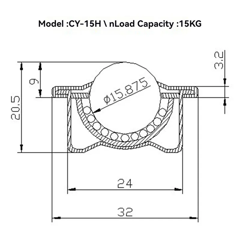 ALIM-ประสิทธิภาพสูง 5/8 นิ้ว CY-15H ลูกกลิ้งล้อ,40PCS เหล็กคาร์บอนชุดแบริ่งสําหรับ Easy Movement