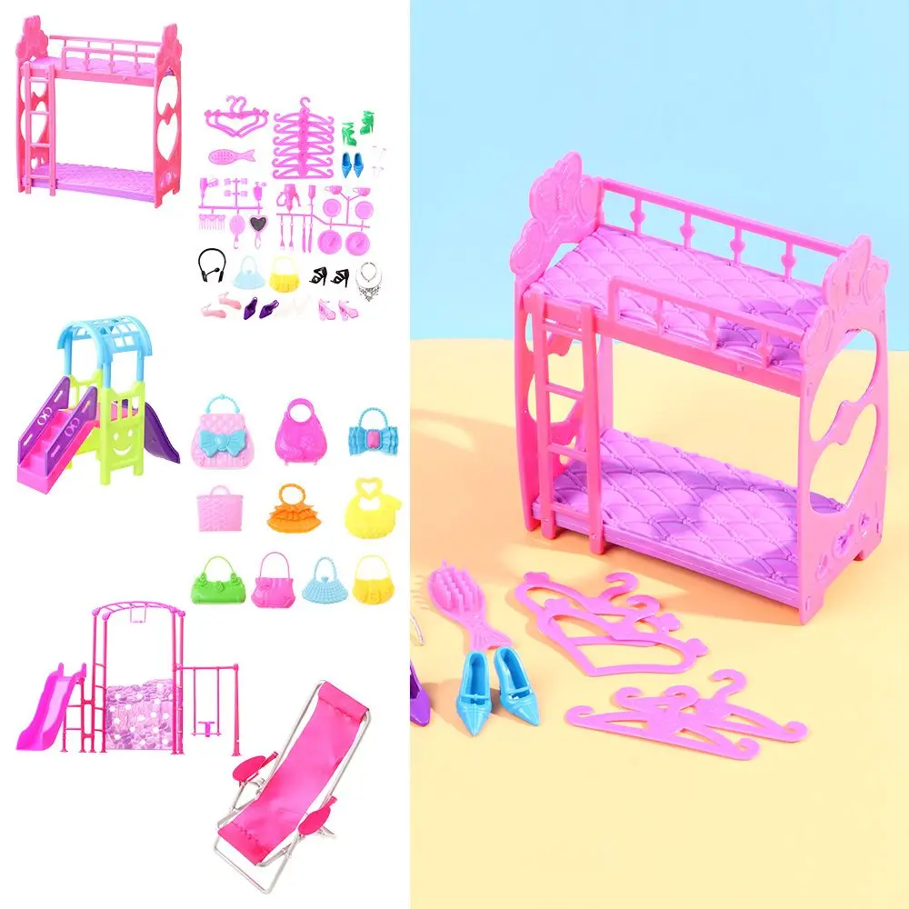 Decoración de varios estilos para casa de muñecas, bolsa de simulación de Material de PVC, modelo en miniatura, accesorios para casa de muñecas, cama de parque infantil
