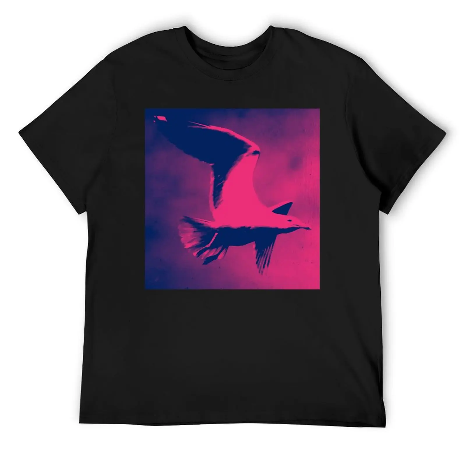 Pink and Purple Seagull Photography - Art T-Shirt oversizeds custom shirt shirts graphic shirts men graphic