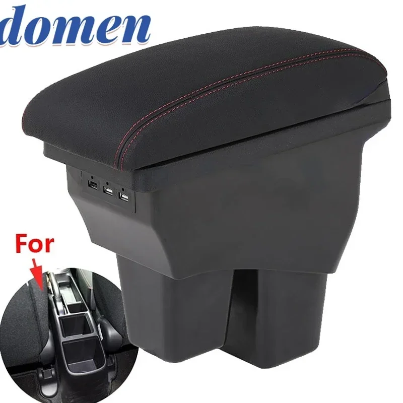 

For Honda Fit Armrest For Honda Jazz /Fit Car Armrest box 2014 2015 2016 2017 2018 2019 Retrofit parts Interior Storage box 3USB