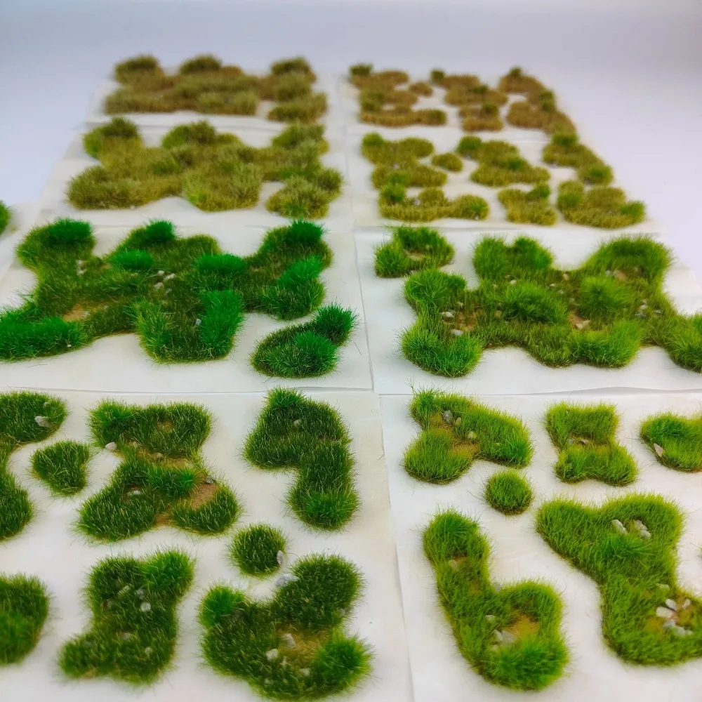 5mm Irregular Grass Miniature Landscape Lawn Model Natural Look Realistic Building Sand Table Turf Hand Torn with Pebbles