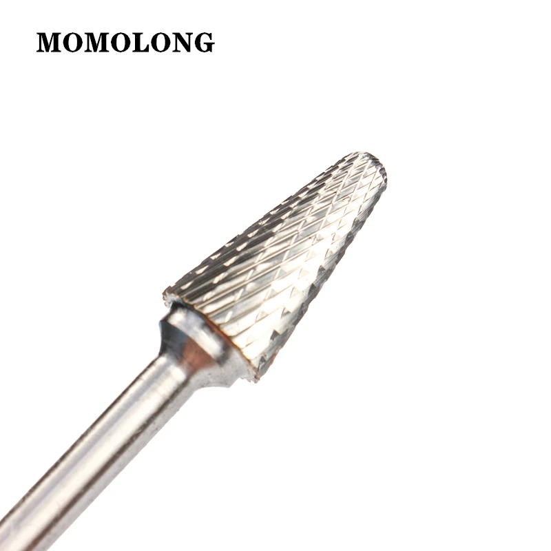 LX Type Double Slot Tungsten Steel Alloy Rotary File Wood Carving Grinding Head Hard Metal Milling Cutter For Copper