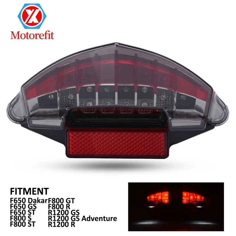 

Motorcycle Accessories LED Tail light Turn Signal Rear Brake Lamp For BMW F650 Dakar GS ST F800 S GT R R1200GS Adventure