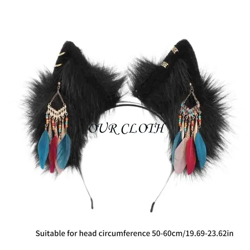 Tiệc Hóa Trang Tóc Vòng Thú Sang Trọng Đầu Bé Gái Người Giúp Việc Đầu Phụ Kiện Y1AC