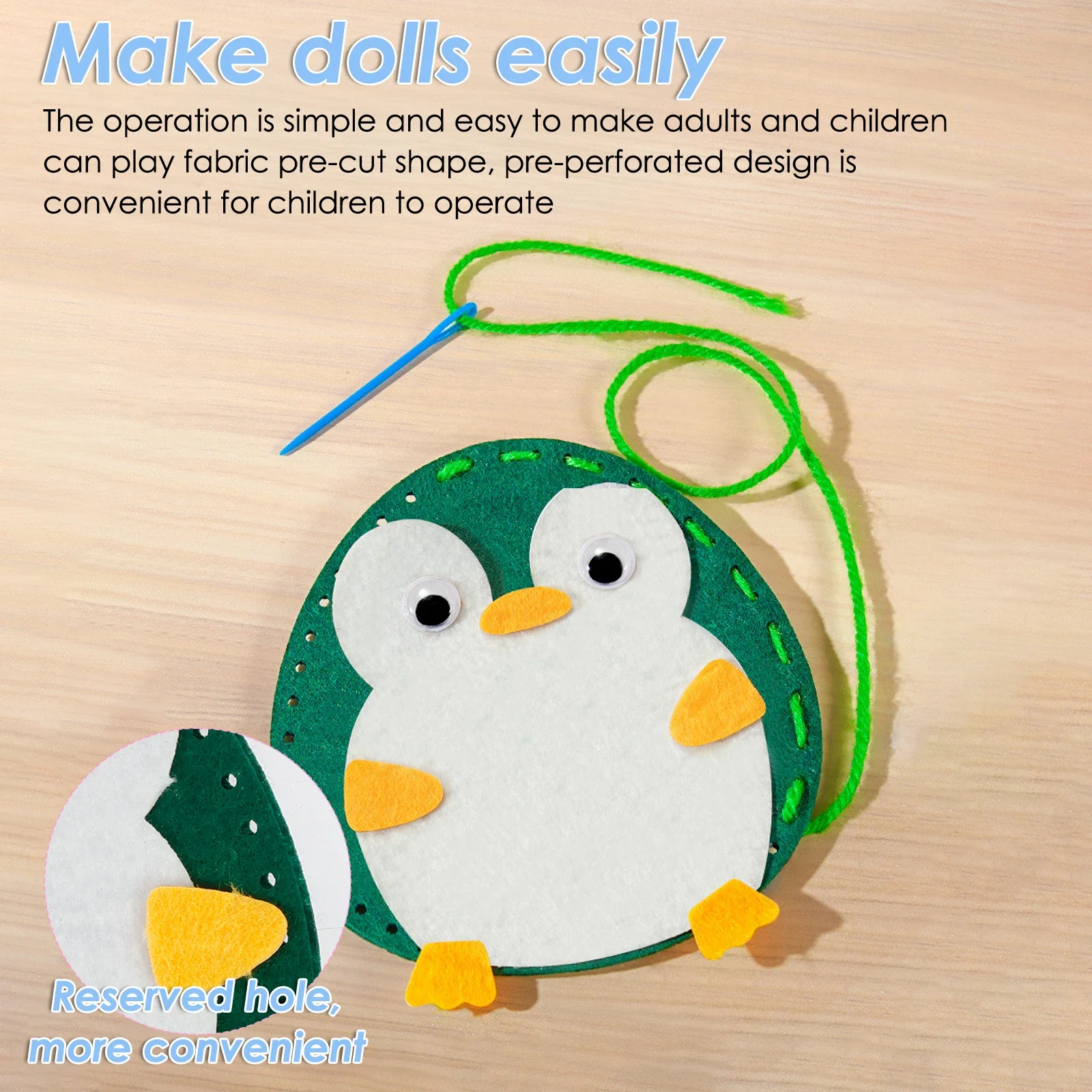 مجموعة خياطة للأطفال، مجموعة خياطة ممتعة وتعليمية للمبتدئين، مجموعة أدوات يدوية مبتكرة للأطفال المبتدئين، مجموعة خياطة لعبة فنية للفتيات #4