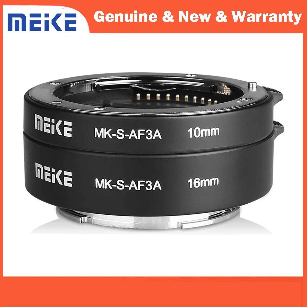 MEIKE MK-S-AF3A Metal Auto Focus Macro Extension Tube Adapter Ring 10mm 16mm for Sony Mirrorless E-Mount FE-Mount A7 NEX Camera